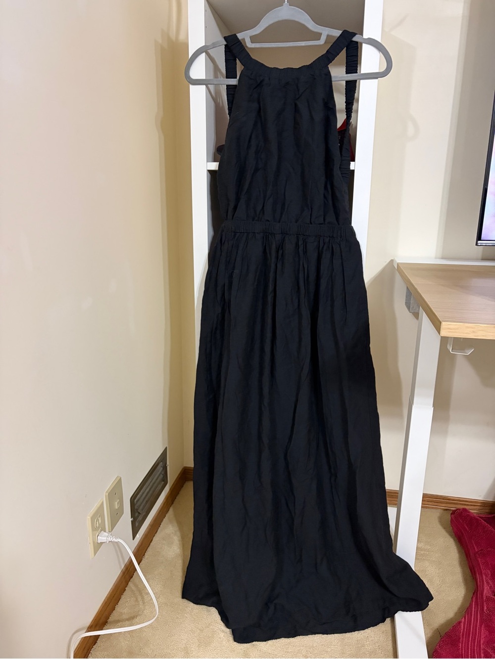 Banana Republic Black Maxi Dress with Square Neck